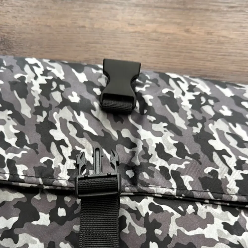 Paco Rabanne Camouflage Backpack with Modern Design gift with purchase item.